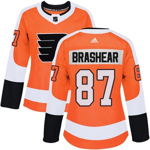 Women's Adidas Philadelphia Flyers Donald Brashear Home Jersey - Orange Authentic