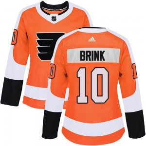 Women's Adidas Philadelphia Flyers Bobby Brink Home Jersey - Orange Authentic