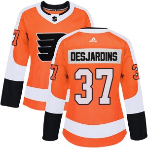 Women's Adidas Philadelphia Flyers Eric Desjardins Home Jersey - Orange Authentic