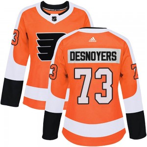 Women's Adidas Philadelphia Flyers Elliot Desnoyers Home Jersey - Orange Authentic