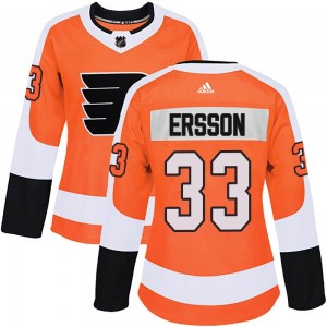 Women's Adidas Philadelphia Flyers Samuel Ersson Home Jersey - Orange Authentic