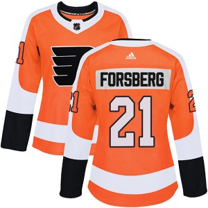 Women's Adidas Philadelphia Flyers Peter Forsberg Home Jersey - Orange Authentic