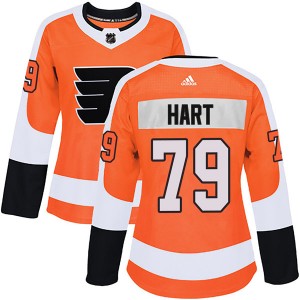 Women's Adidas Philadelphia Flyers Carter Hart Home Jersey - Orange Authentic