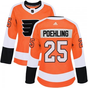 Women's Adidas Philadelphia Flyers Ryan Poehling Home Jersey - Orange Authentic