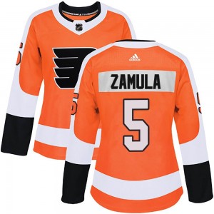 Women's Adidas Philadelphia Flyers Egor Zamula Home Jersey - Orange Authentic