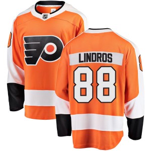 Youth Fanatics Branded Philadelphia Flyers Eric Lindros Home Jersey - Orange Breakaway