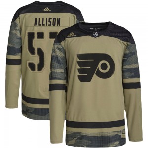 Youth Adidas Philadelphia Flyers Wade Allison Military Appreciation Practice Jersey - Camo Authentic