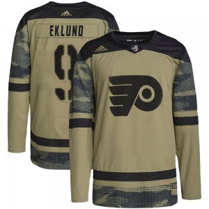 Youth Adidas Philadelphia Flyers Pelle Eklund Military Appreciation Practice Jersey - Camo Authentic