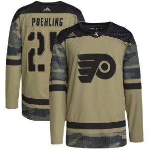 Youth Adidas Philadelphia Flyers Ryan Poehling Military Appreciation Practice Jersey - Camo Authentic