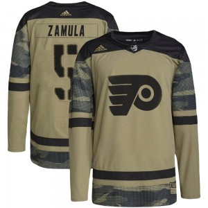 Youth Adidas Philadelphia Flyers Egor Zamula Military Appreciation Practice Jersey - Camo Authentic