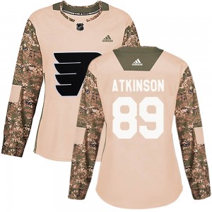 Women's Adidas Philadelphia Flyers Cam Atkinson Veterans Day Practice Jersey - Camo Authentic