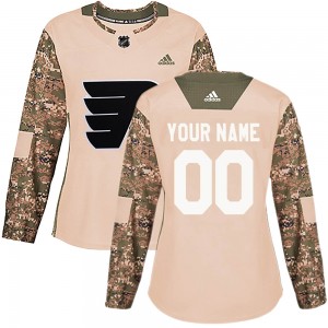Women's Adidas Philadelphia Flyers Custom Custom Veterans Day Practice Jersey - Camo Authentic