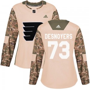 Women's Adidas Philadelphia Flyers Elliot Desnoyers Veterans Day Practice Jersey - Camo Authentic