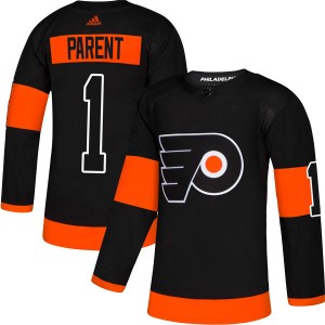 Youth Adidas Philadelphia Flyers Bernie Parent Alternate Jersey - Black Authentic