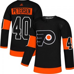 Youth Adidas Philadelphia Flyers Cal Petersen Alternate Jersey - Black Authentic
