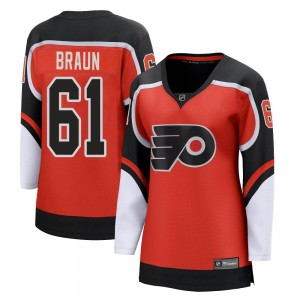 Women's Fanatics Branded Philadelphia Flyers Justin Braun 2020/21 Special Edition Jersey - Orange Breakaway