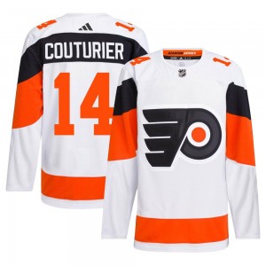 Adidas Philadelphia Flyers Sean Couturier 2024 Stadium Series Primegreen Jersey - White Authentic