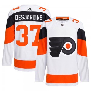 Adidas Philadelphia Flyers Eric Desjardins 2024 Stadium Series Primegreen Jersey - White Authentic
