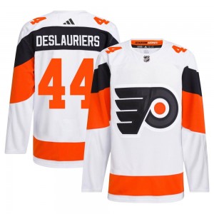 Adidas Philadelphia Flyers Nicolas Deslauriers 2024 Stadium Series Primegreen Jersey - White Authentic
