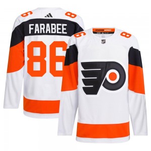 Adidas Philadelphia Flyers Joel Farabee 2024 Stadium Series Primegreen Jersey - White Authentic