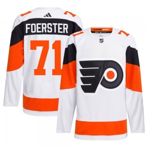 Adidas Philadelphia Flyers Tyson Foerster 2024 Stadium Series Primegreen Jersey - White Authentic