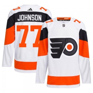 Adidas Philadelphia Flyers Erik Johnson 2024 Stadium Series Primegreen Jersey - White Authentic