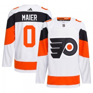 Adidas Philadelphia Flyers Nolan Maier 2024 Stadium Series Primegreen Jersey - White Authentic