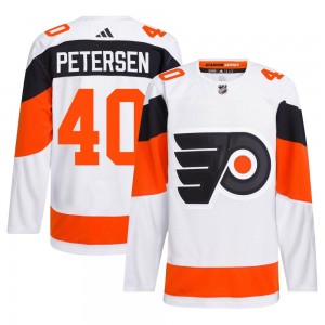 Adidas Philadelphia Flyers Cal Petersen 2024 Stadium Series Primegreen Jersey - White Authentic