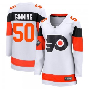 Women's Fanatics Branded Philadelphia Flyers Adam Ginning 2024 Stadium Series Jersey - White Breakaway