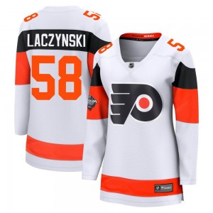 Women's Fanatics Branded Philadelphia Flyers Tanner Laczynski 2024 Stadium Series Jersey - White Breakaway