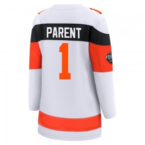 Women's Fanatics Branded Philadelphia Flyers Bernie Parent 2024 Stadium Series Jersey - White Breakaway