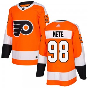 Adidas Philadelphia Flyers Victor Mete Home Jersey - Orange Authentic