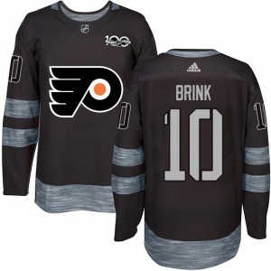 Philadelphia Flyers Bobby Brink 1917-2017 100th Anniversary Jersey - Black Authentic
