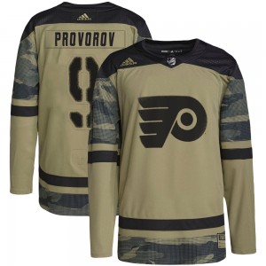 Adidas Philadelphia Flyers Ivan Provorov Military Appreciation Practice Jersey - Camo Authentic