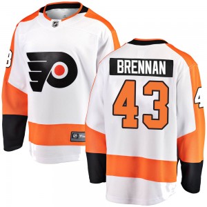 Youth Fanatics Branded Philadelphia Flyers T.J. Brennan Away Jersey - White Breakaway