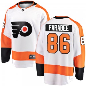 Youth Fanatics Branded Philadelphia Flyers Joel Farabee Away Jersey - White Breakaway