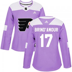 Women's Adidas Philadelphia Flyers Rod Brind'amour Rod Brind'Amour Fights Cancer Practice Jersey - Purple Authentic