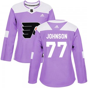 Women's Adidas Philadelphia Flyers Erik Johnson Fights Cancer Practice Jersey - Purple Authentic