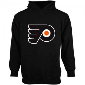 Youth Philadelphia Flyers Old Time Hockey Big Logo Fleece Pullover Hoodie - - Black