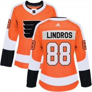 Women's Adidas Philadelphia Flyers Eric Lindros Home Jersey - Orange Authentic