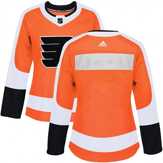 Women's Adidas Philadelphia Flyers Blank ＃ Home Jersey - Orange Authentic