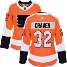 Women's Adidas Philadelphia Flyers Murray Craven Home Jersey - Orange Authentic