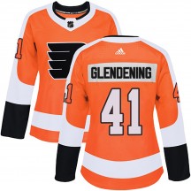 Women's Adidas Philadelphia Flyers Luke Glendening Home Jersey - Orange Authentic