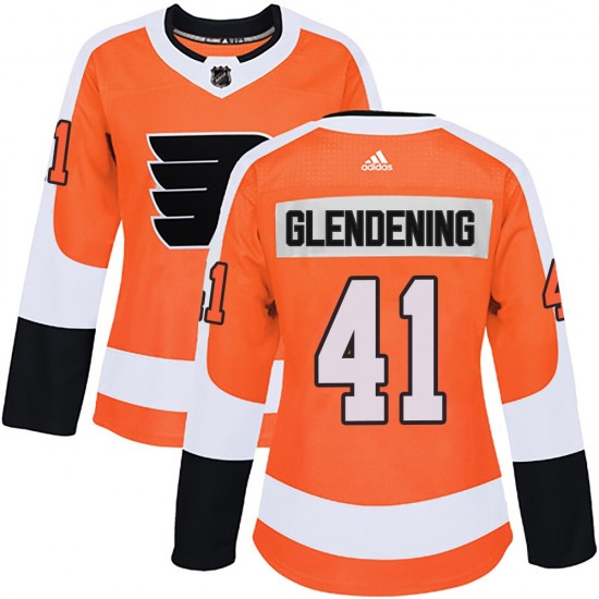 Women's Adidas Philadelphia Flyers Luke Glendening Home Jersey - Orange Authentic