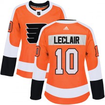 Women's Adidas Philadelphia Flyers John Leclair Home Jersey - Orange Authentic