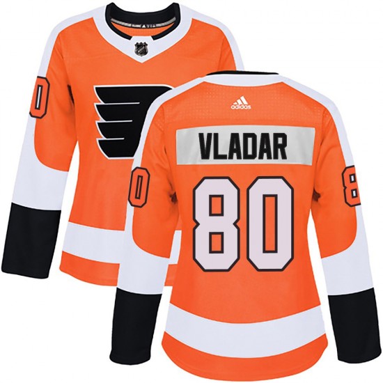 Women's Adidas Philadelphia Flyers Dan Vladar Home Jersey - Orange Authentic