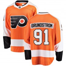 Youth Fanatics Branded Philadelphia Flyers Carl Grundstrom Home Jersey - Orange Breakaway