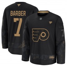 Youth Fanatics Philadelphia Flyers Bill Barber 2024 Military Appreciation Practice Jersey - Black Premium