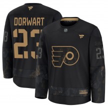 Youth Fanatics Philadelphia Flyers Karsen Dorwart 2024 Military Appreciation Practice Jersey - Black Premium