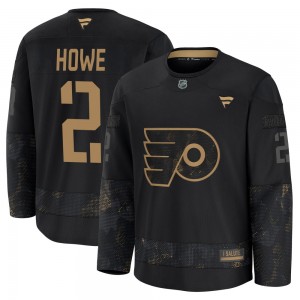 Youth Fanatics Philadelphia Flyers Mark Howe 2024 Military Appreciation Practice Jersey - Black Premium